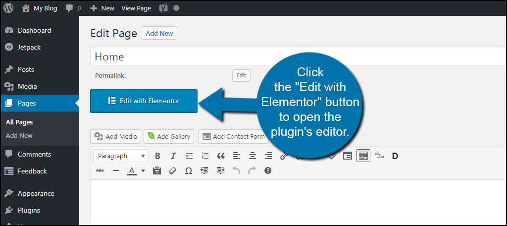 Fix editor. Сайдбар в Elementor