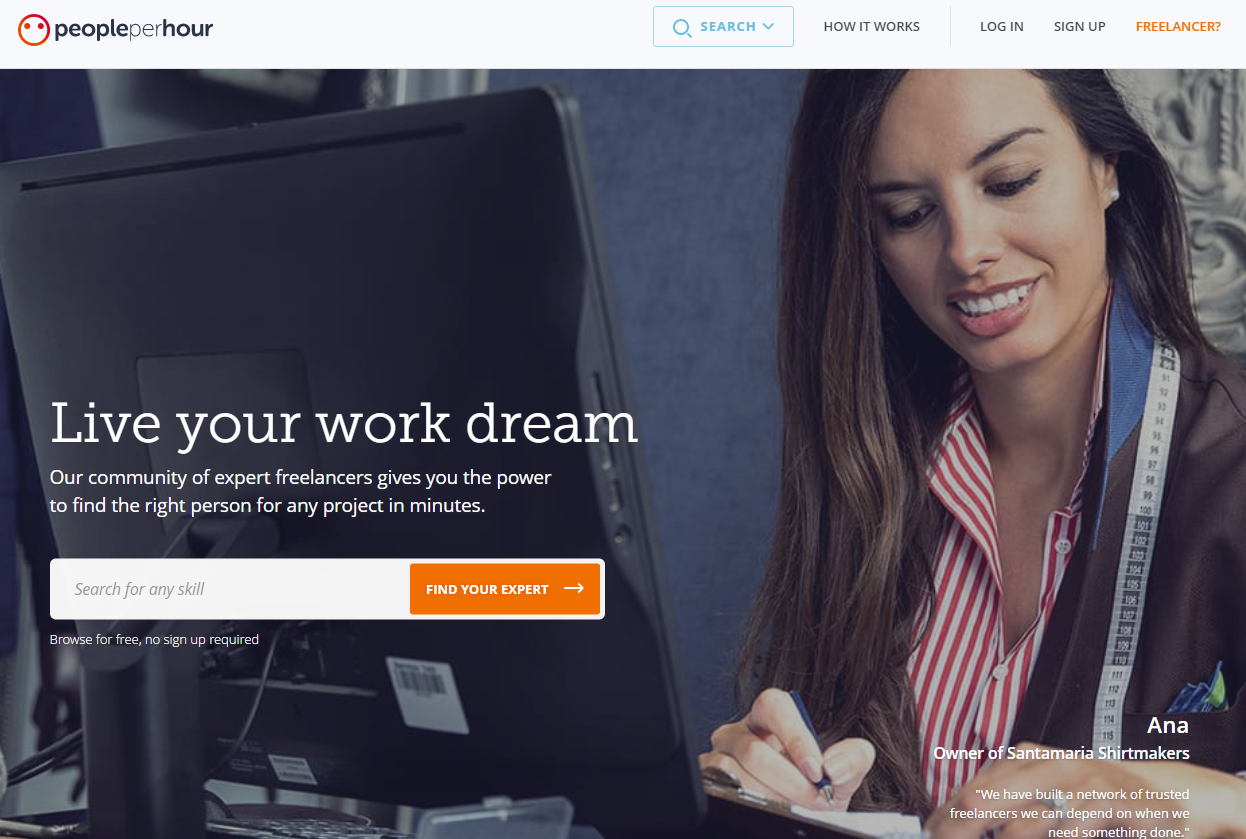 PeoplePerHour - Freelancing websites in Pakistan