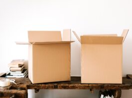 two boxes ready for self-storage for businesses