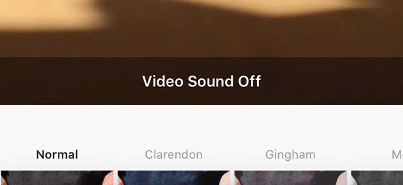 turn off sound on instagram video